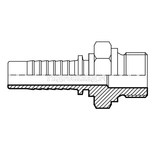 Фитинг BSPflat (ш) 1" DN=25 (Vitillo SPA)