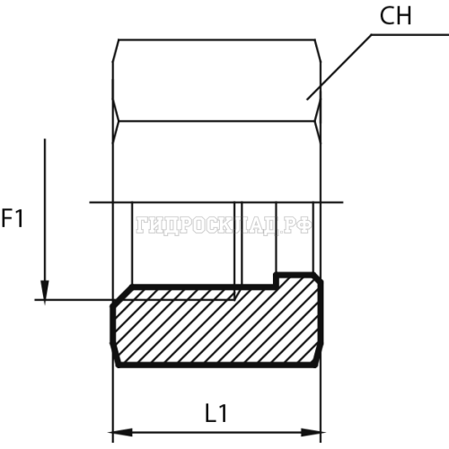 Гайка ТС ORFS 1" (Vitillo SPA)
