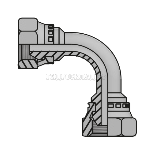 Адаптер 90° BSP(г) 2" - BSP(г) 2" (Vitillo SPA)