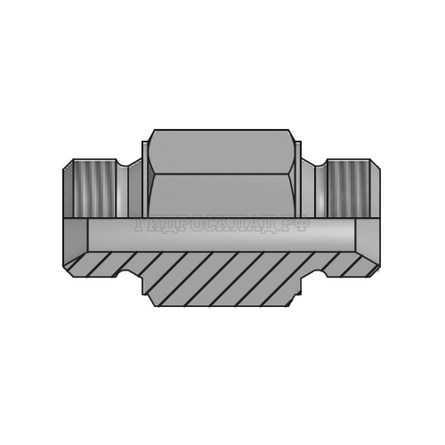 Адаптер BSP(ш) 3/8" - BSP(ш) 3/8" L=50 удлиненный (Vitillo SPA)