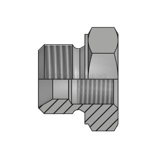 Адаптер BSP(ш) 1.1/2" - BSPP(F) 1.1/4" L=36 (Vitillo SPA)