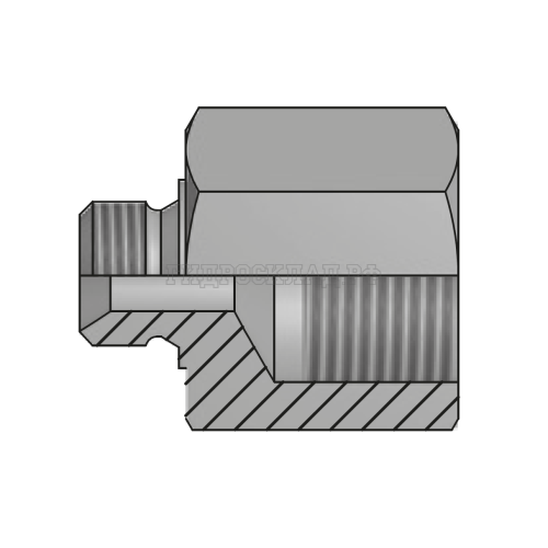 Адаптер BSP(ш) 1/8" - BSPP(F) 1/4" L=29 (Vitillo SPA)