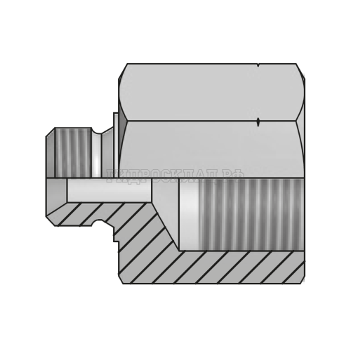 Адаптер BSP(ш) 3/8" - Metric(F) 18x1.5 L=40 (Vitillo SPA)