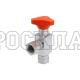 Кран манометра G1/4"(г) - G1/4"(г) 90° оцинкованный (Mini Press)