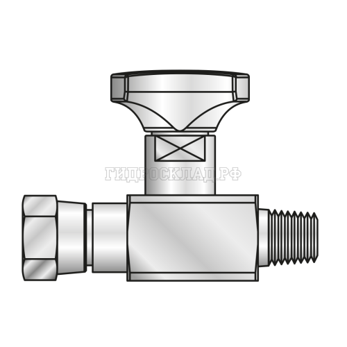 Кран манометра R1/4" оцинкованный (Mini Press)