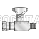 Кран манометра G 1/4"(г)-R 1/4"(ш) оцинкованный (Mini Press)