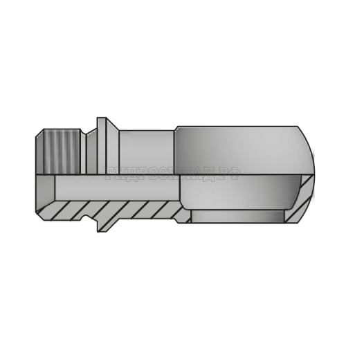 Адаптер BANJO(BSP) 3/8" - BSP(ш) 3/8" sv60°+ бурт (Vitillo SPA)