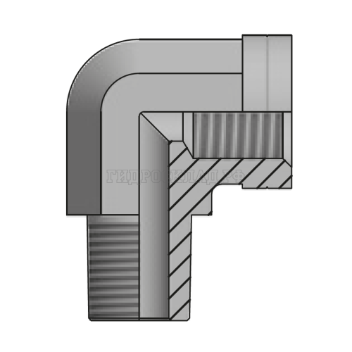 Адаптер 90° NPT(ш) 3/4" - NPT(F) 3/4" (Vitillo SPA)