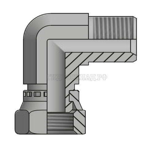 Адаптер 90° BSPT(ш) 3/4" - BSP(г) 3/4" (Vitillo SPA)