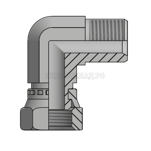 Адаптер 90° DK(ш) 20X1.5 - DK(г) 20X1.5 (Vitillo SPA)