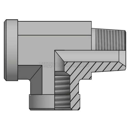 Адаптер тройник BSPP(F) 3/4" - BSPT(ш) 3/4"  - BSPP(F) 3/4" (Vitillo SPA)