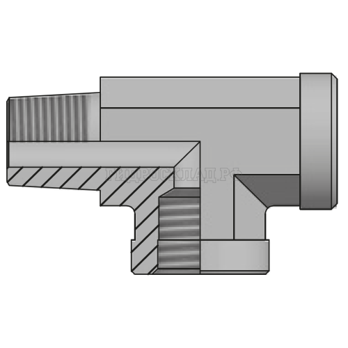 Адаптер тройник NPT(F) 3/4" - NPT(ш) 3/4"  - NPT(F) 3/4" (Vitillo SPA)