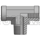 Адаптер тройник BSPP(F) 1/4" - BSPP(F) 1/4"  - BSPT(ш) 1/4" (Vitillo SPA)