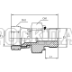 Адаптер  JIC(г) 1.5/16" - Metric(ш) 33X2 Form E (Vitillo SPA)