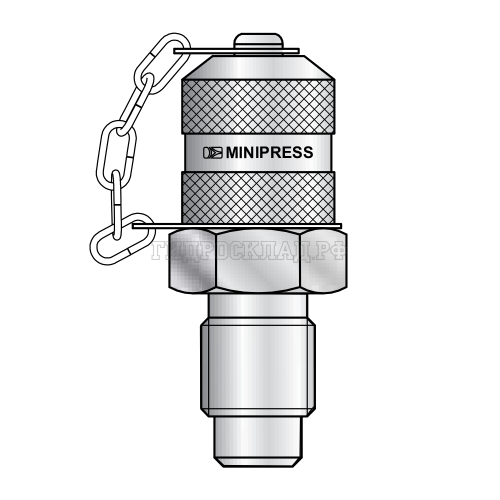 Точка контроля давления M16x1.5- M16x2 мет.колп.с цеп. (Mini Press)