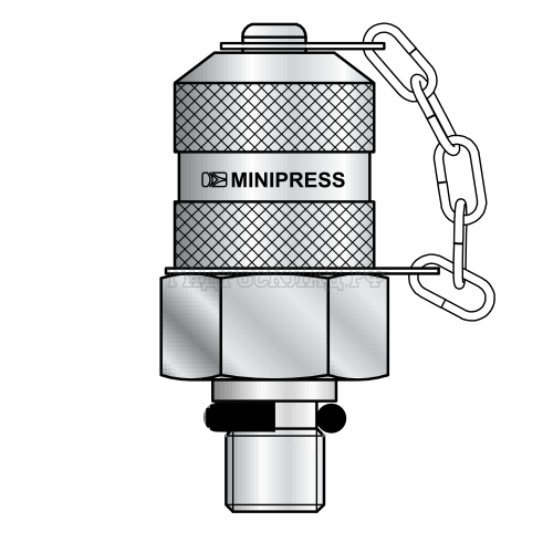 Точка контроля давления M16x2 - JIS(ш) 1/4" - мет.колп.с цеп. O-Ring type A (Mini Press)