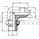 Адаптер 90° JIC(ш) 7/16" - BSPP(ш) 1/8" o.r.+ контргайка (Vitillo SPA)