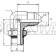 Адаптер 90° JIC(ш) 9/16" - UNF(ш) 9/16" o.r.+ контргайка (Vitillo SPA)