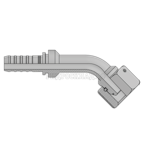 Фитинг BSP (г) 1.1/4” DN=32 (45°) InterLock (без зачистки) (thrust-wire nut)