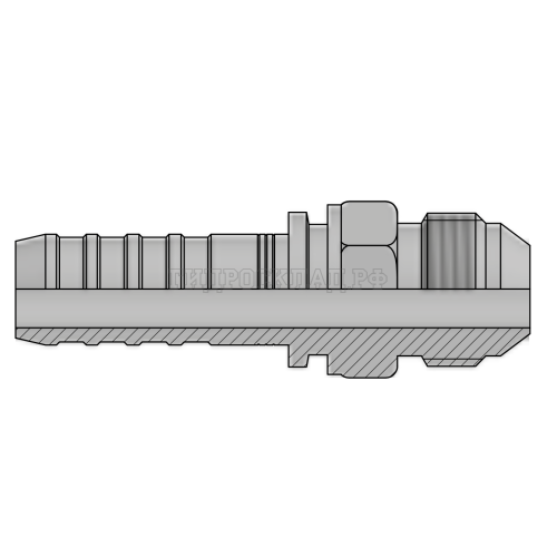 Фитинг JIC (ш) 7/8” DN=10 InterLock (без зачистки)