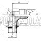 Адаптер 90° JIC(ш) 1/2" - Metric(ш) 10X1 o.r.+ контргайка (Vitillo SPA)