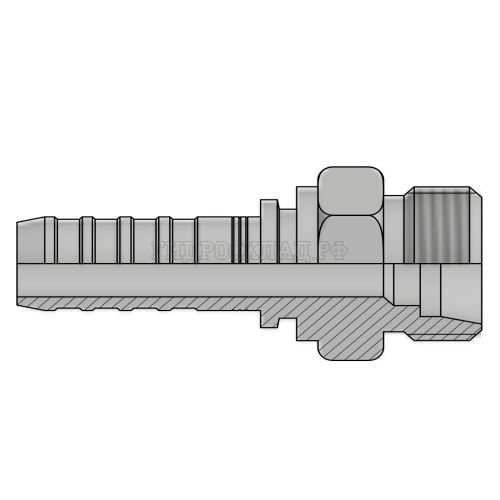 Фитинг DKOL (ш) M22x1.5 DN=12 InterLock (без зачистки)