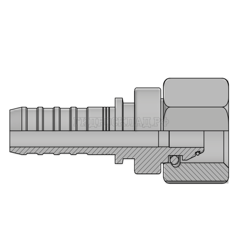 Фитинг DKOL (г) M30x2 DN=16 (0°) InterLock (без зачистки) (thrust-wire nut)
