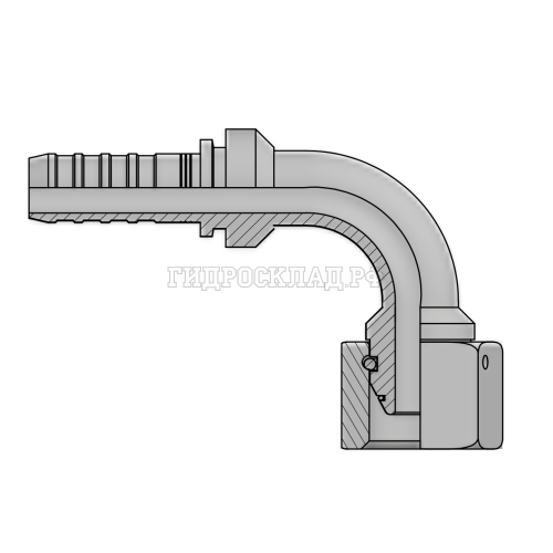 Фитинг DKOL (г) 30x2 DN=16 (90°) InterLock (без зачистки) (thrust-wire nut)