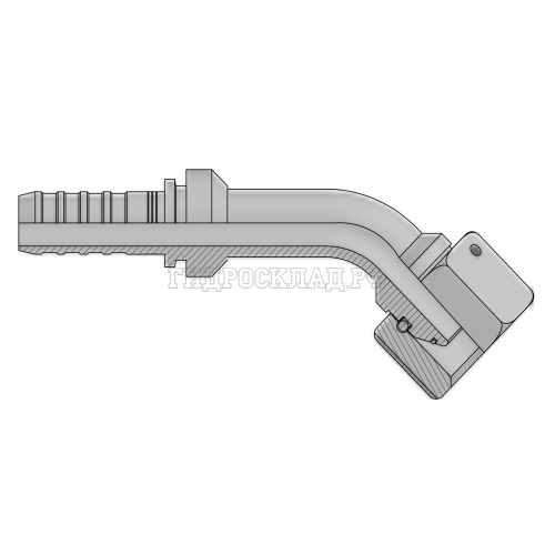 Фитинг DKOS (г) M24x1.5 DN=12 (45°) InterLock (без зачистки) (thrust-wire nut)