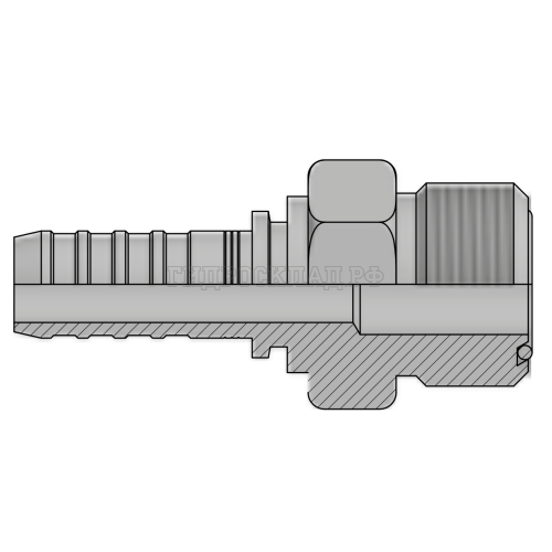 Фитинг ORFS (ш) 1.11/16” DN=32 InterLock (без зачистки)