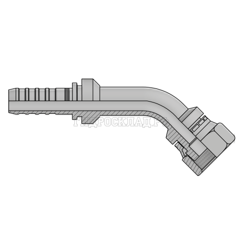 Фитинг ORFS (г) 1.3/16” DN=16 (45°) InterLock (без зачистки)