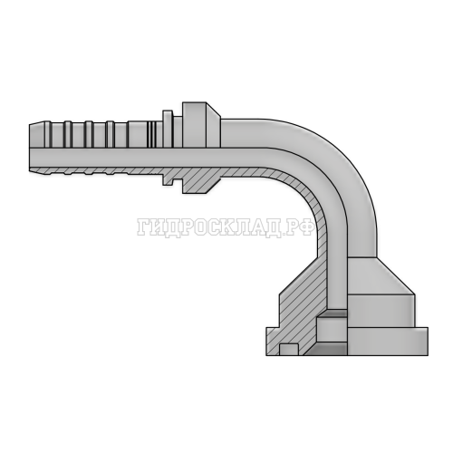 Фитинг SFS D=47.6 DN=25 (90°) InterLock (без зачистки) (Vitillo SPA)