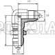 Адаптер 90° JIC(ш) 1/2" - JIC(ш) 1/2" проходной (Vitillo SPA)