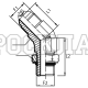 Адаптер 45° JIC(ш) 1.5/16" - Metric(ш) 27X2 o.r.+ контргайка (Vitillo SPA)