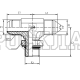 Адаптер тройник JIC(ш) 1/2" - JIC(ш) 1/2" - Metric(ш) 10X1 o.r.+ контргайка (Vitillo SPA)