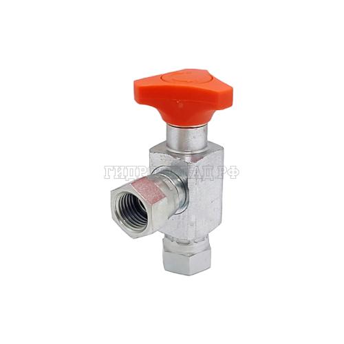 Кран манометра G1/4"(г) - G1/4"(г)  90°  оцинкованный MiniPress (Mini Press)