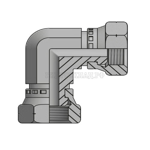 Адаптер 90° BSP(г) 1/2" - BSP(г) 1/2" (RASTELLI  RACCORDI s.r.l.)