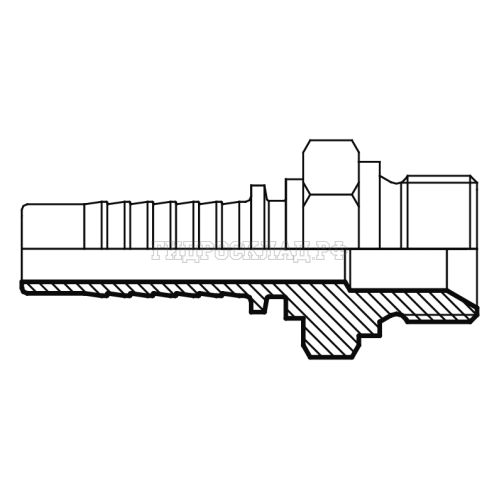 Фитинг BSP (ш) 3/4" DN=20 S32 удлин.L=35 мм (Китай)