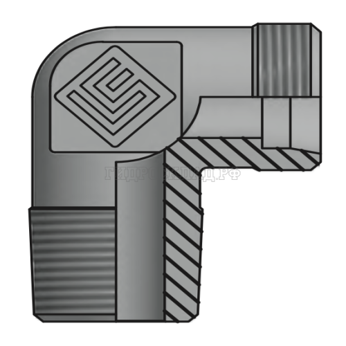Адаптер ТС 90° P=20 30x2 - BSPT 1/2"(ш) (Vitillo SPA)