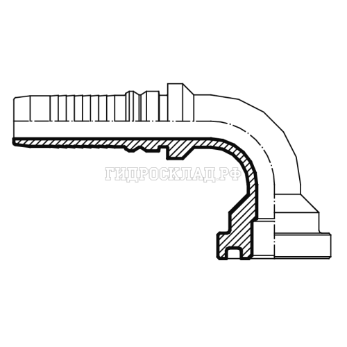 Фитинг SFS D=63.5 DN=40 (90°) InterLock (Китай)