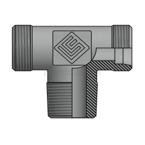 Адаптер ТС тройник P=38 52x2 - NPT 1.1/2"(ш) (гориз.) (Vitillo SPA)