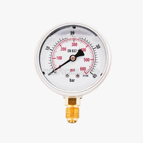 Манометр 63мм 0-40 бар  G1/4 (снизу) (Китай)