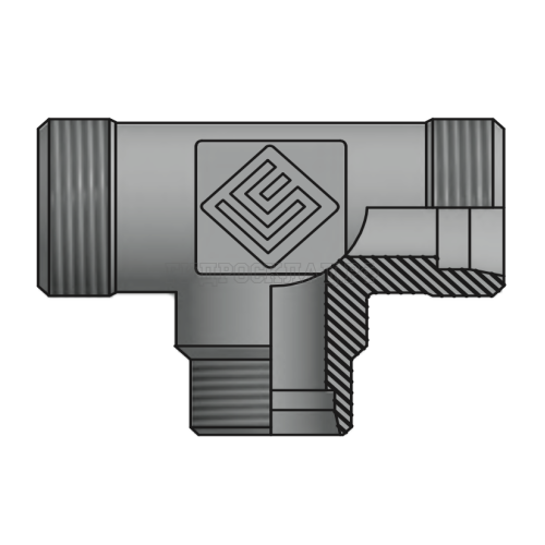 Адаптер ТС тройник P=15 22x1.5 - 18x1.5 P=12 (гориз.) (Vitillo SPA)