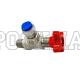 Кран для манометра G1/4"-R1/4"(ш) 90° (Китай)