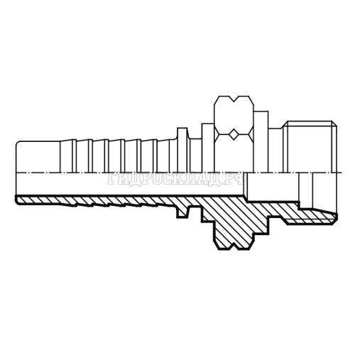 Фитинг DKOS (ш) 36x2 DN=25 S38 (Китай)