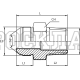 Адаптер  JIC(ш) 1.1/16" - BSPT(ш) 3/4" S30 (Китай)