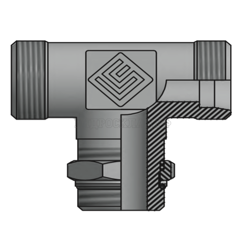 Адаптер ТС тройник P=16 24x1.5 - BSPP 1/2"(ш) контргайка (гориз.) (Vitillo SPA)