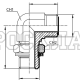 Адаптер 90° ORFS(ш) 1.3/16" - BSPP(ш) 3/4" o.r.+ контргайка S32 (Китай)