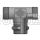 Адаптер ТС тройник P=16 24x1.5 - Metric 22x1.5(ш) контргайка (гориз.) (Vitillo SPA)