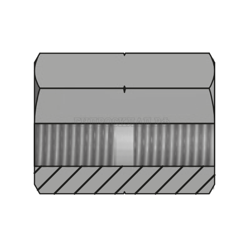 Адаптер Metric(F) 14X1.5 - Metric(F) 14X1.5 L=30 (муфта) (Китай)